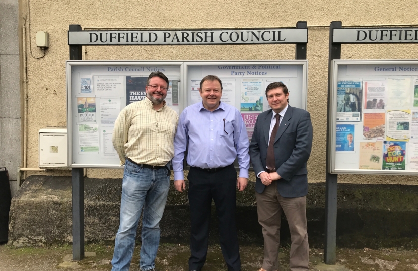 Cllr Lewis, Andrew Lewer MEP & Cllr Short