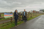 Cllr Charlotte Cupit and former MP Lee Rowley near the proposed Avenue School site